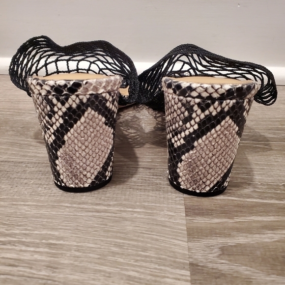 NEW VERONICA BEARD  Kasi Block Heel Slide Sandal In Snake Print - Picture 4 of 6